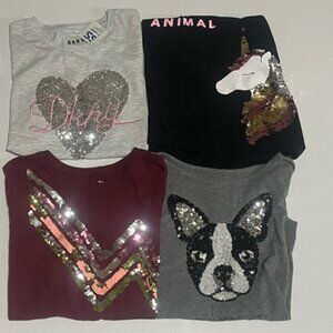 Girls sequin shirt lot size 10/12